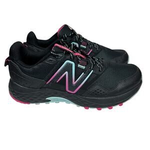 New Balance Womens 410 V8 Trail Running Shoes Sneakers Black Pink Size 8.5